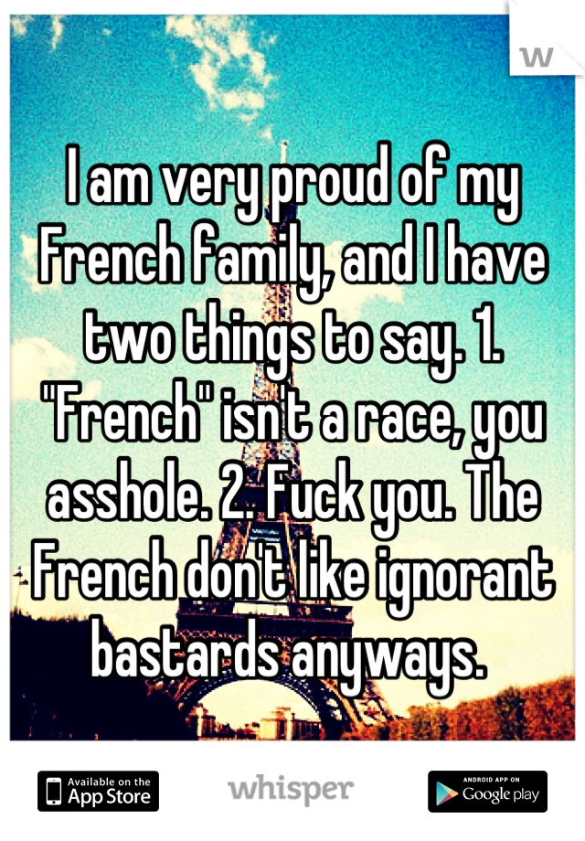 Say asshole in french